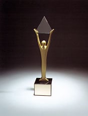 Gold Stevie Awards Trophy