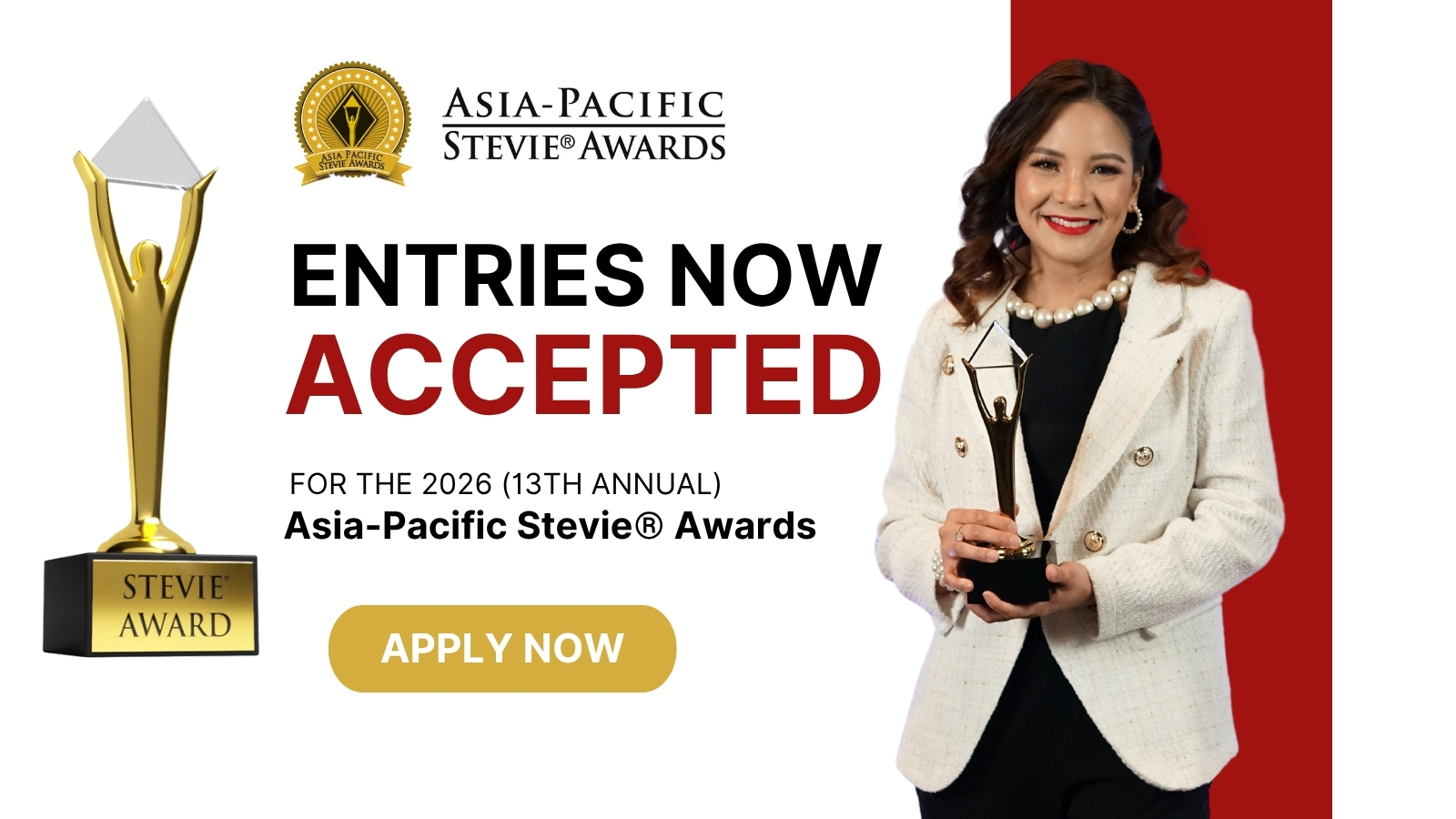Call for Entries Issued for 13th Annual Asia-Pacific Stevie® Awards