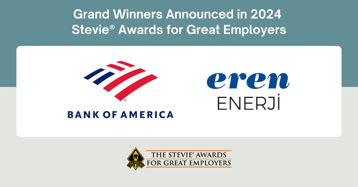 Grand Winners Announced in 2024 Stevie® Awards for Great Employers