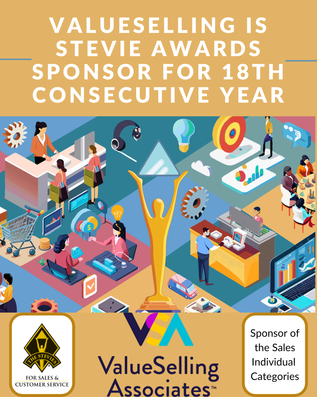 ValueSelling Associates Marks 18th Consecutive Year Supporting Workplace Excellence as a Stevie® Awards for Sales & Customer Service Sponsor